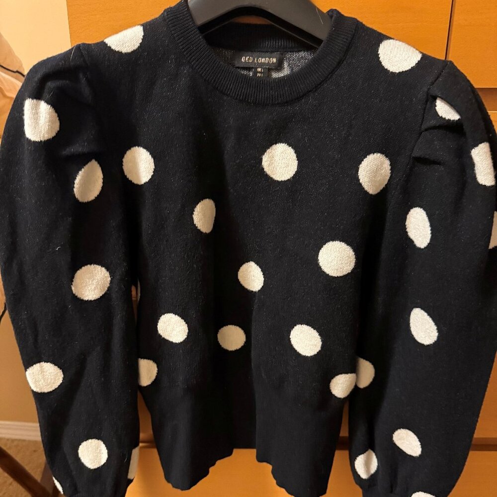 QED LONDON bold polkadot sweater